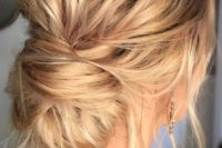 casual updo for a bridesmaid