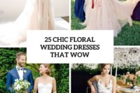 25 chic floral wedding dresses that wow cover
