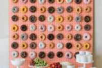05 a pegboard is always a great idea because you can attach hooks to it and hang donuts on them