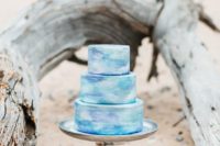 cute cake for a coastal wedding
