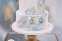 marble wedding cake