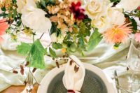 12 Lush florals were one of the main features of this botanical wedding shoot