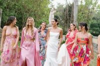 lovely pink bridesmaids dresses