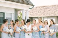 lovely blue bridesmaids dresses