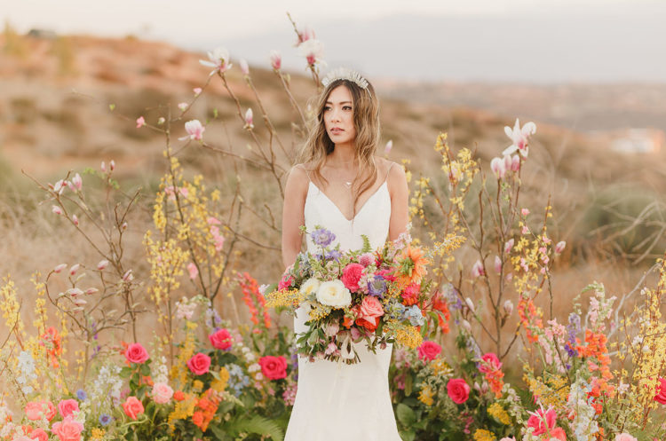 This wedding editorial was created by Green Wedding Shoes to inspire you to go for colors