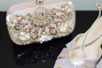 bridal clutch and shoes combo