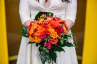 fuchsia wedding bouquet