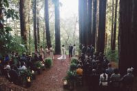 06 The ceremony site was so beautiful that it didn’t require other decor than some candles on stumps and ferns