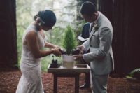 07 The couple opted for planting a sequoia during the wedding ceremony