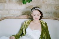 08 a statement embellished belt and a jeweled tiara for a glam feel in the bridal look