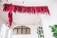 Bright fringe hanging here added a colorful touch to the space