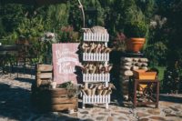 10 The bride prefered rustic decor, crates, pallets, burlap and other stuff like that
