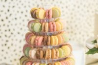 trendy macaron tower for a wedding