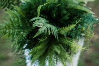 20 go for a fern wedding bouquet with no blooms to highlight the location of the wedding