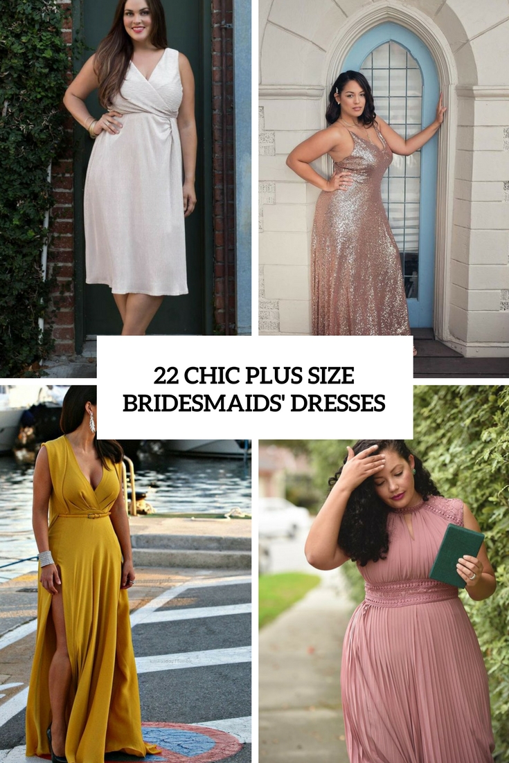chic plus size bridesmaids' dresses cover