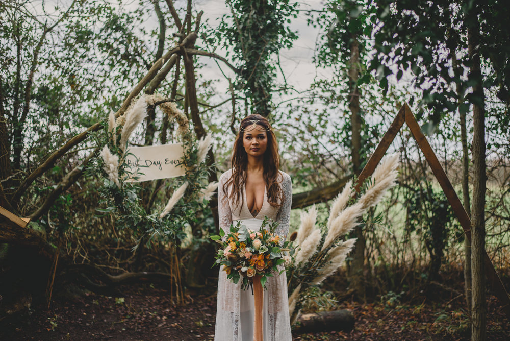 This amazing wedding shoot was boho, wild, moody and woodland at the same time