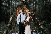 01 This beautiful boho wedding shoot took place in the woods and is full of romantic details
