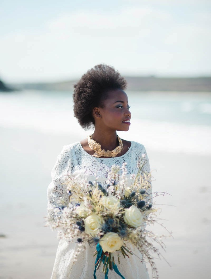This bridal shoot took place on the English coast and was influence by Mediterranean and Moroccan vibes
