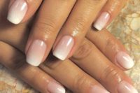 04 ombre French manicure is a fresh take on traditional French nails for a trendy feel