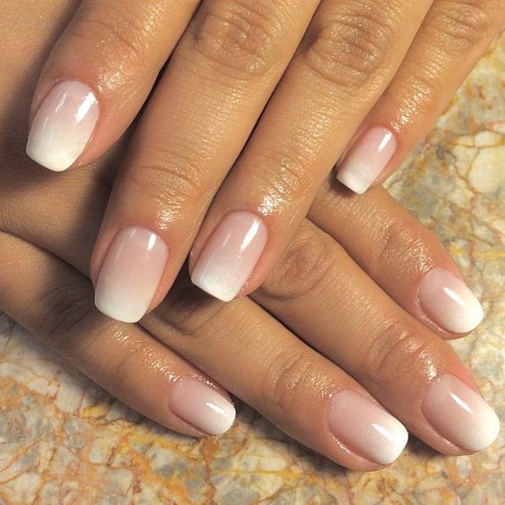 ombre French manicure is a fresh take on traditional French nails for a trendy feel