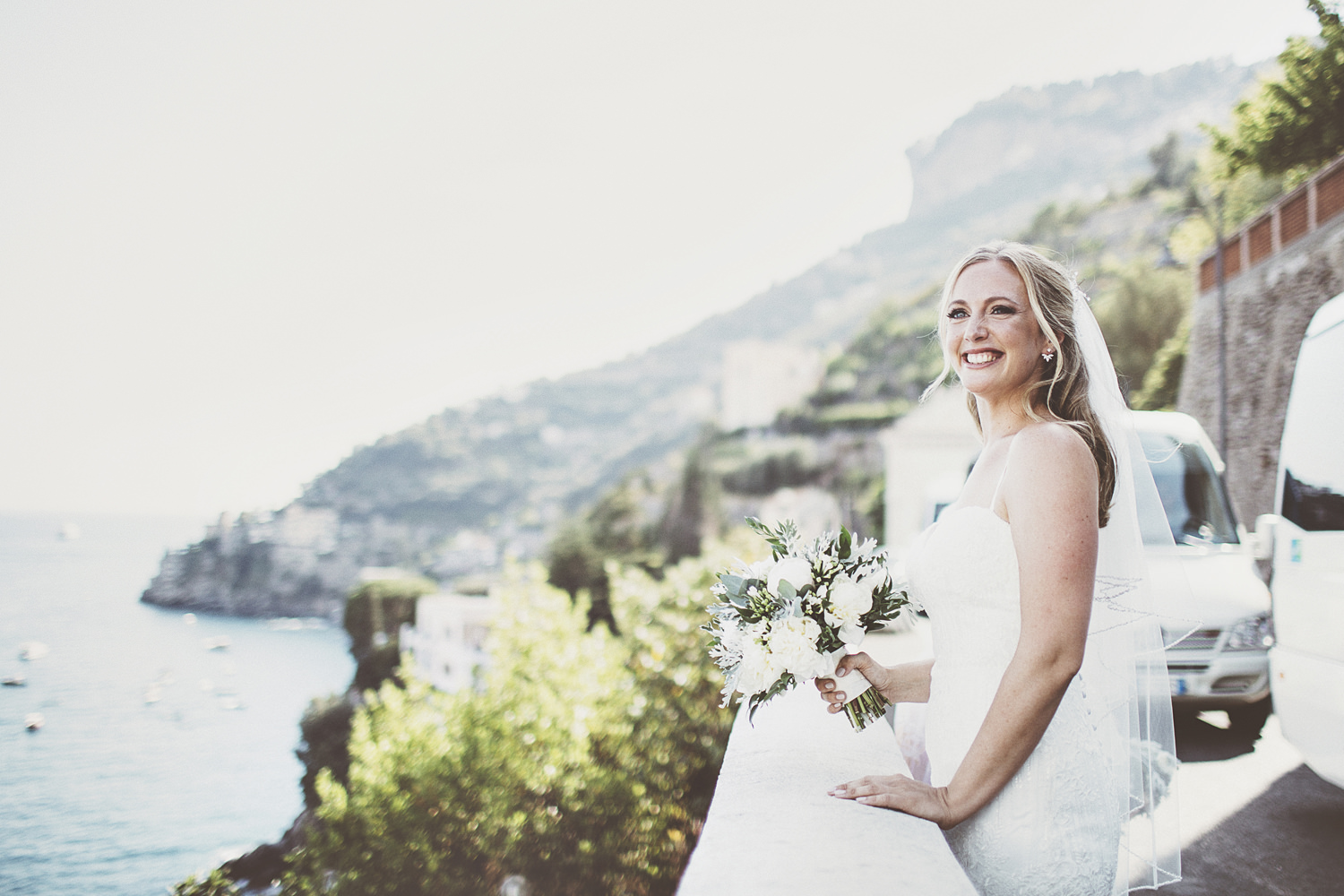 Her bouquet was of greenery and white blooms for an elegant and timeless feel
