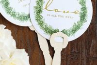 08 personalized printed hand fans will remind the guests of your wedding and they look super cute