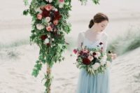 bold coastal wedding bouquet
