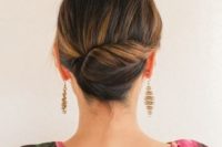 14 tight back twist updo is a comfy and non-boring hairstyle for a chic look