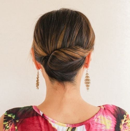 tight back twist updo is a comfy and non-boring hairstyle for a chic look