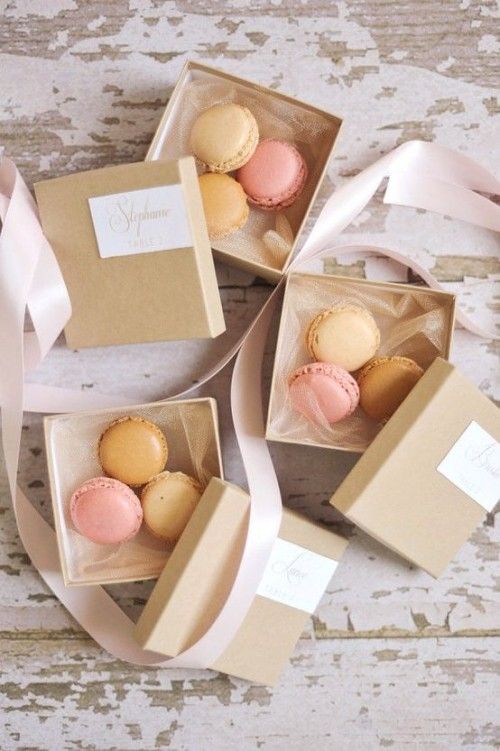 cute boxes with macarons for everyone is a timeless wedding favor idea for any wedding season and theme