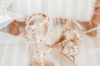 16 nude Valentino strappy studded heels for a gorgeous and chic bridal look