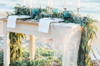 24 a seagrass table runner is ideal for a coastal or beach wedding and is a creative and textural element