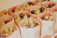 26 fresh grapes in paper bags will be great for many destination and just for summer weddings