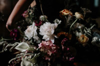 01 This gorgeous moody botanical wedding shoot was inspired by Dutch masters