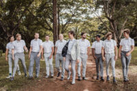 05 The groomsmen were rocking grey pants, bow ties and short-sleeved shirts