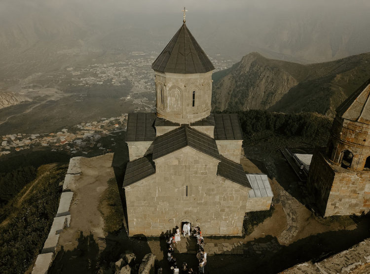 This is an ancient church where the wedding took place, 2000 meters above the sea level