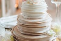 a gorgeous taupe ombre wedding cake