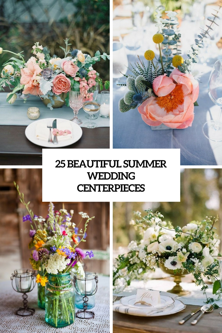 beautiful summer wedding centerpieces cover