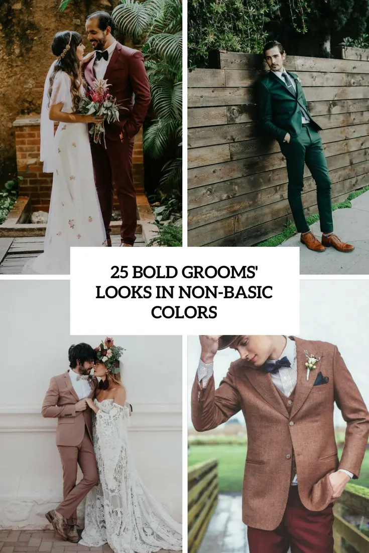 bold grooms' looks in non basic colors cover