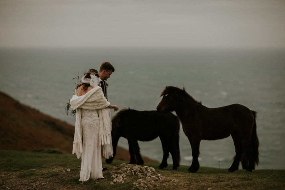 This wedding on the Cornish coast was done with impeccable taste and attention to detail