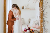 01 This wedding shoot is done in Scandinavian minimalist aesthetics with a bright Moroccan color palette