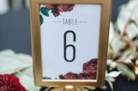 03 botanical table number using Ikea Tolsby frame