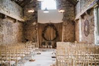 barn wedding ceremony space