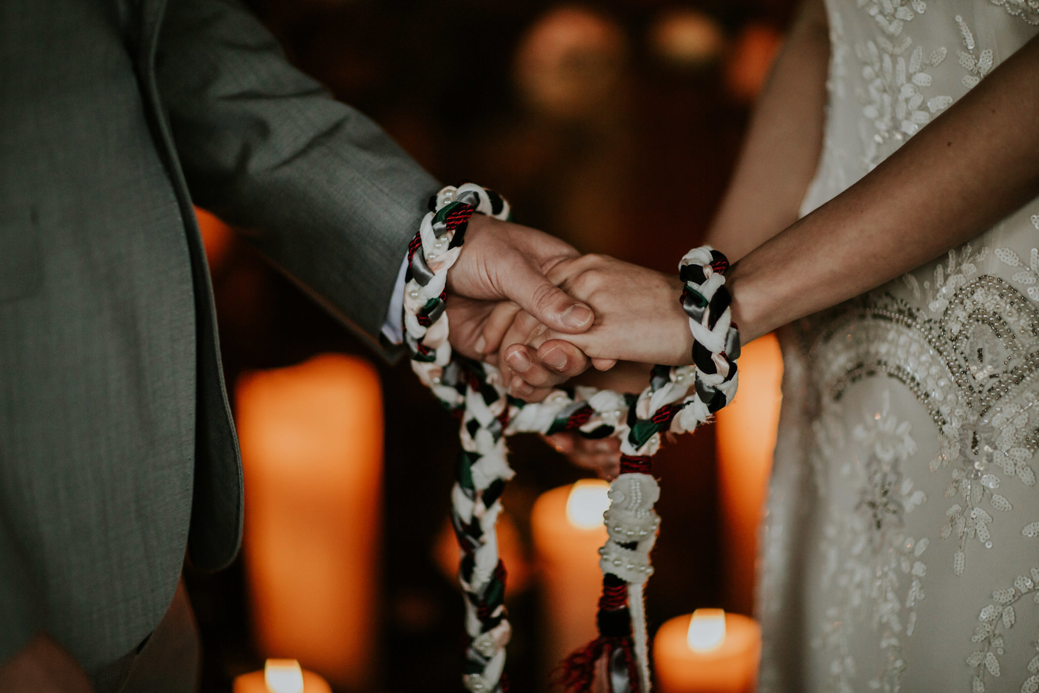 The couple went through an Irish tradition with hand fastening