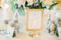 07 Tolsby frame used to make a glam gold table number with polka dots