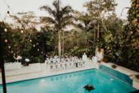 09 The reception took place at a resort, by the pool to let the guests relax after the adventure