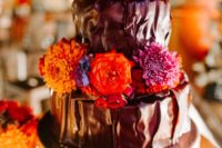 gorgeous chocolate wedding cake