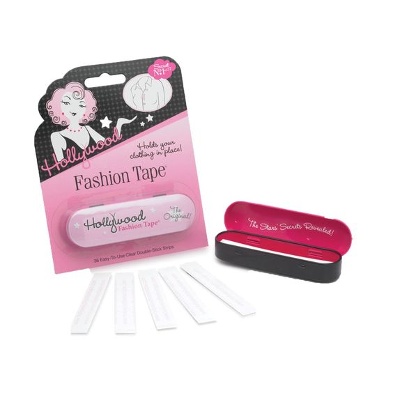 fashion tape is a must for plunging and just deep necklines, take it with you