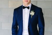 groom with a cool boutonniere