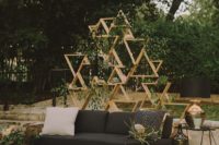 geometric wedding space decor